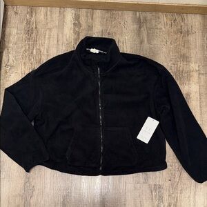 Black Zip-Up Women Sweater